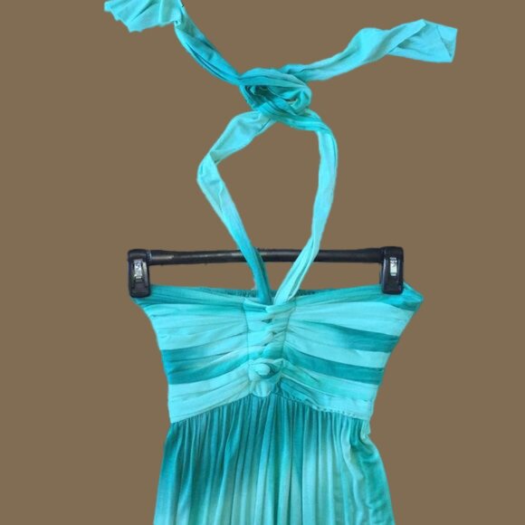 Rare Blue Tie Dye Strapless/Halter Maxi Dress - Picture 8 of 8